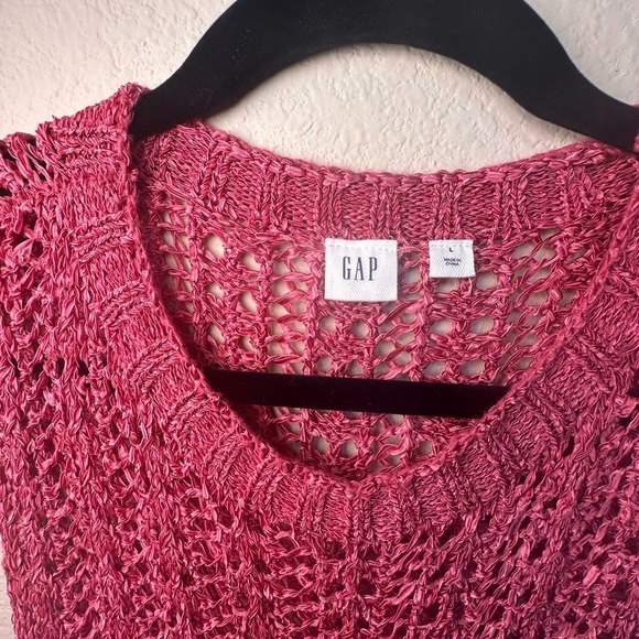 GAP Pink Ribbed Sleeveless Tank Top - Picture 2 of 7